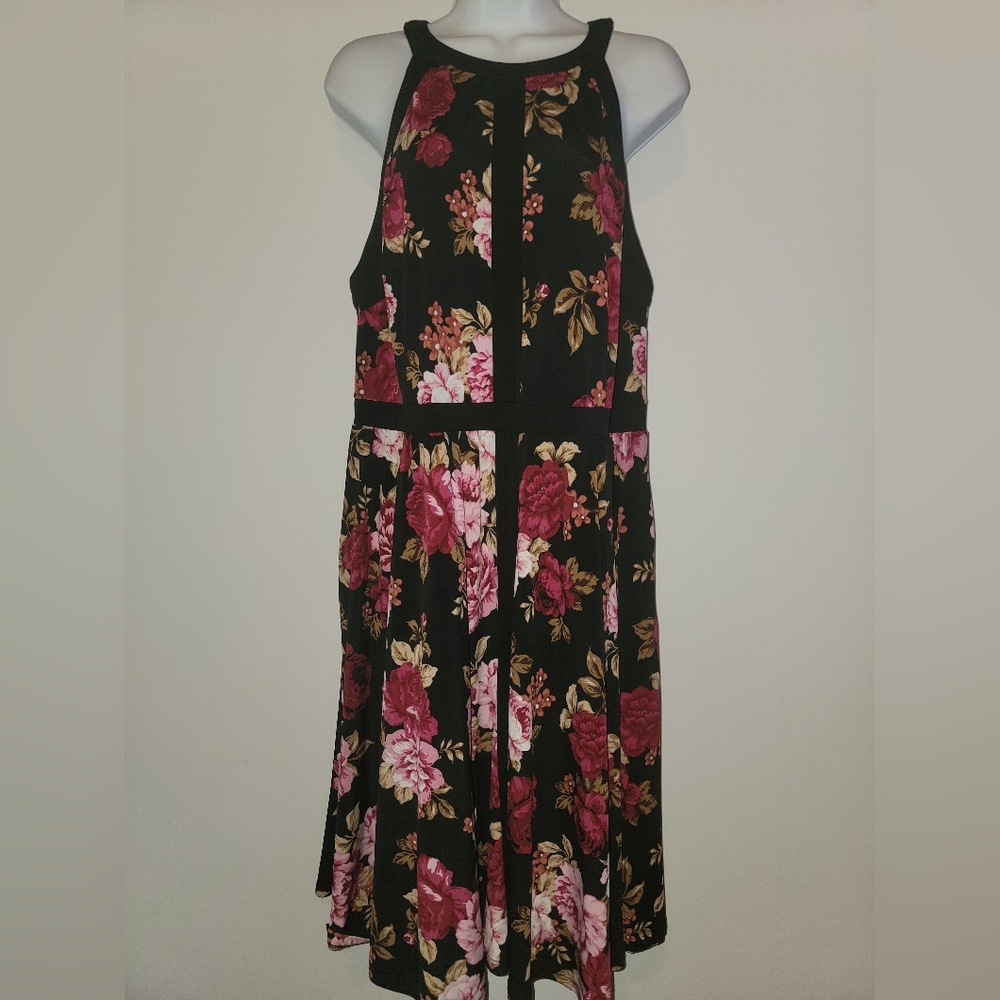 Torrid floral halter skater dress